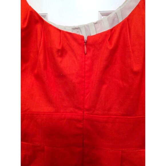 J.Crew Women's Oranges Sleeveless Formal Office Cotton Dress Size 10 With Back Z - Picture 5 of 10
